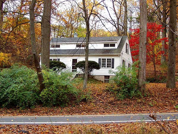 My house from the road in the autumn